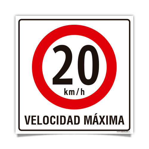 Velocidad Máxima 20km/h