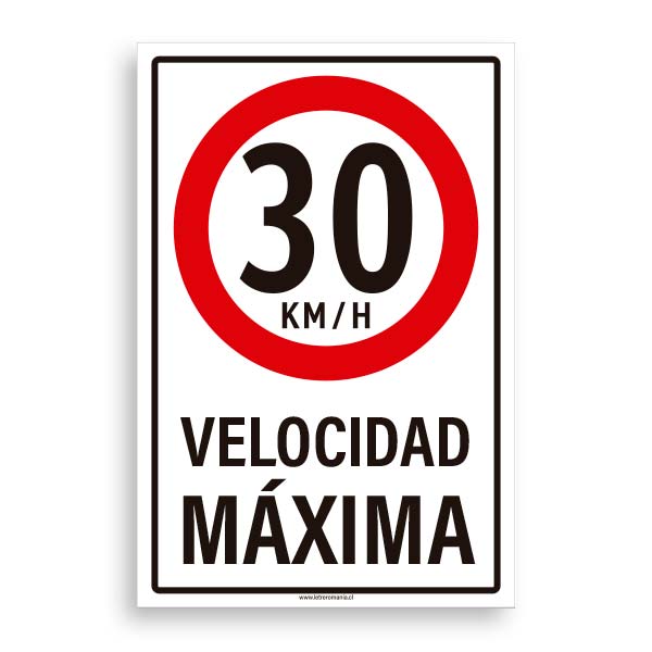 Velocidad Máxima 30km/h