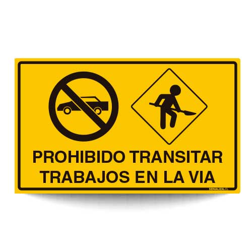Prohibido Transitar Trabajos en la Vía