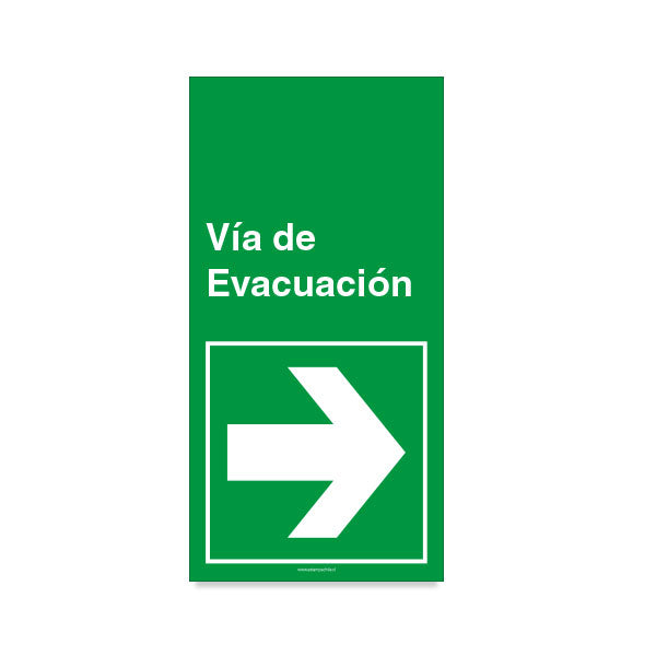 Vía de Evacuación Flecha Derecha