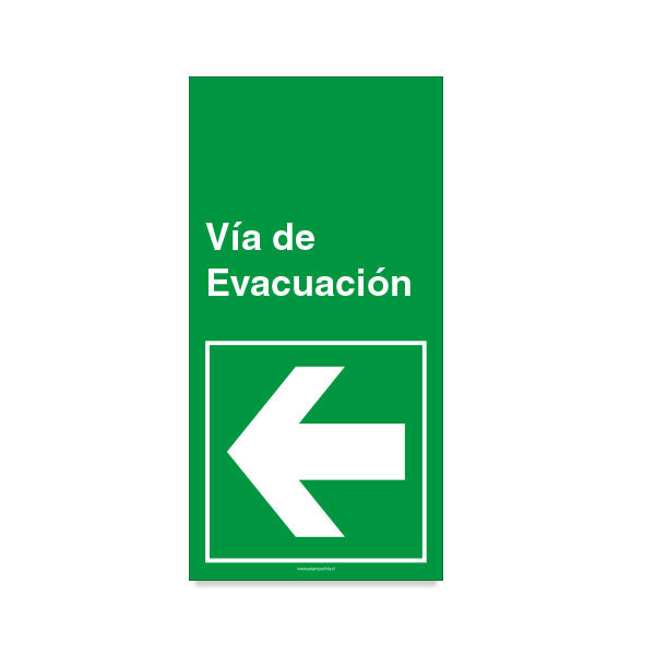 Vía de Evacuación Flecha Izquierda
