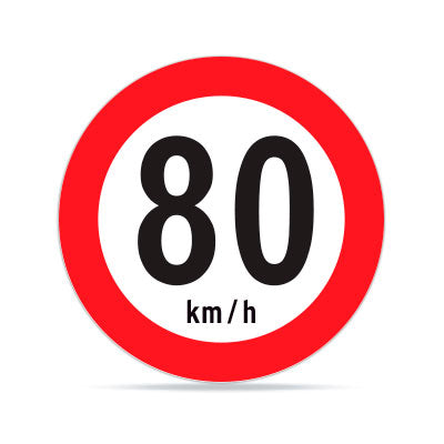 Velocidad Máxima 80 km/h