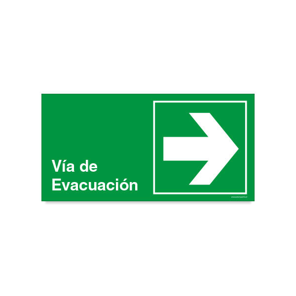 Vía de Evacuación Flecha Derecha