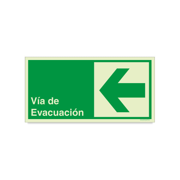 Vía de Evacuación Flecha Izquierda